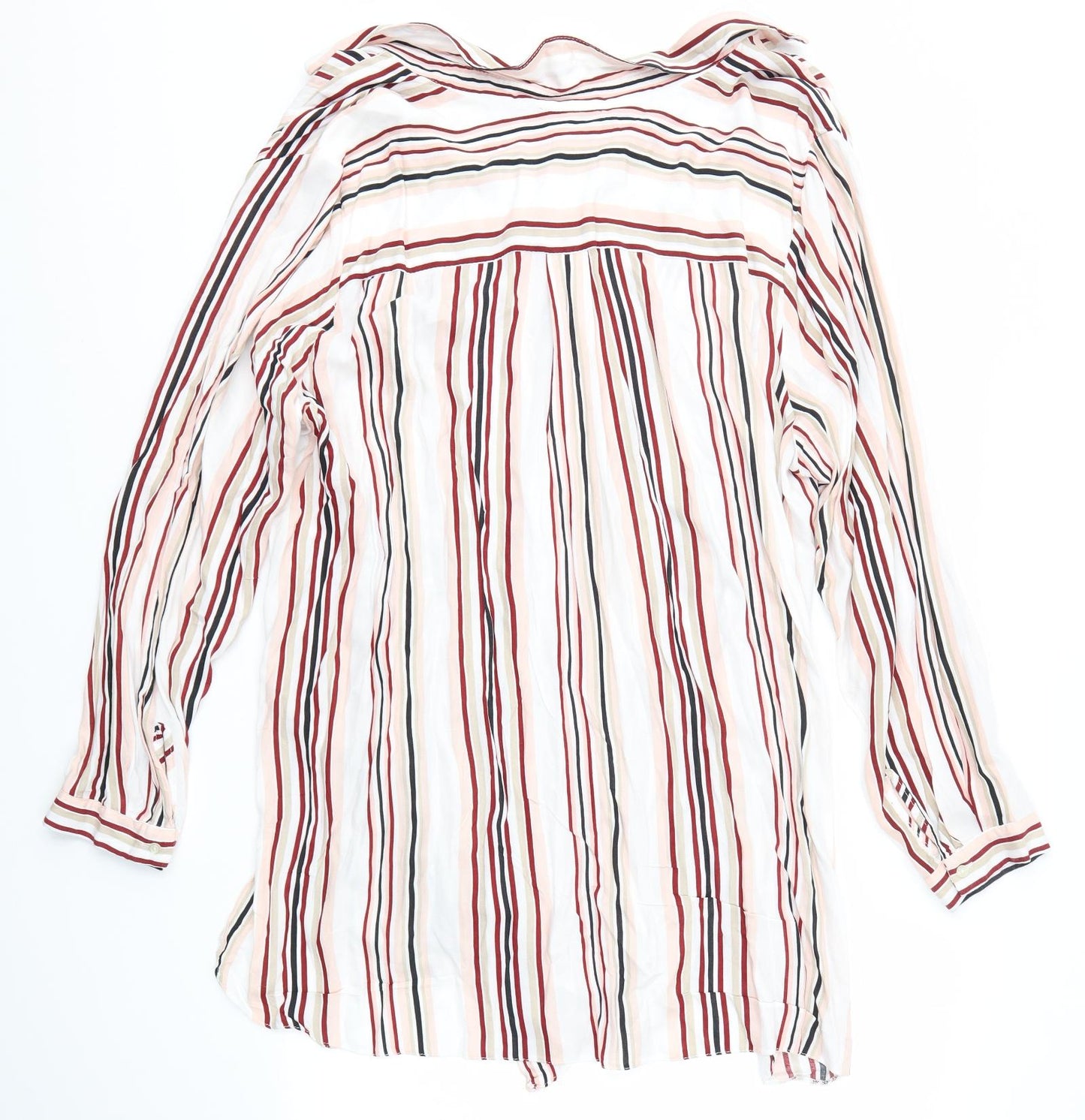 New Look Womens Multicoloured Striped  Basic Button-Up Size 24  - Curves