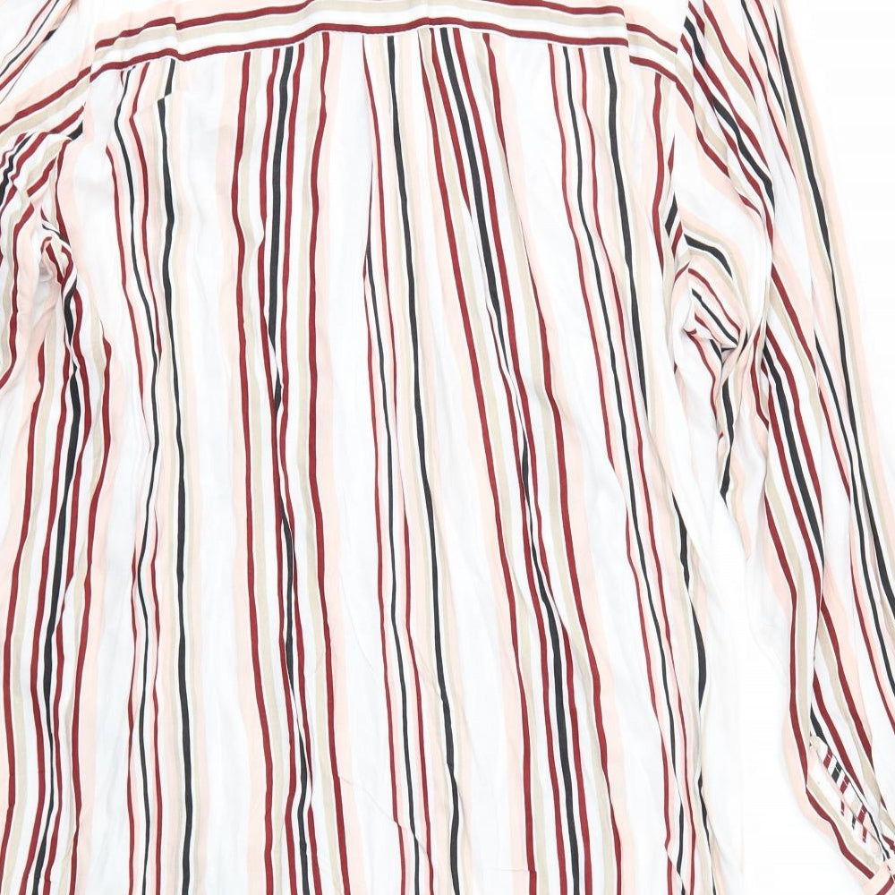 New Look Womens Multicoloured Striped  Basic Button-Up Size 24  - Curves