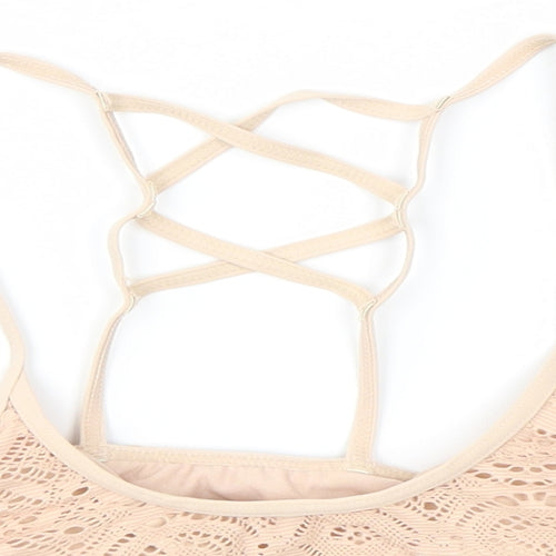 Primark Womens Beige   Cropped Blouse Size 10