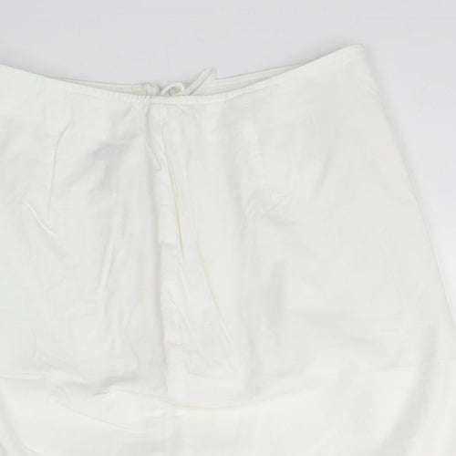 M&S Womens White   A-Line Skirt Size 12
