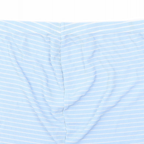 Boohoo Womens Blue Striped  Sailor Shorts Size 16