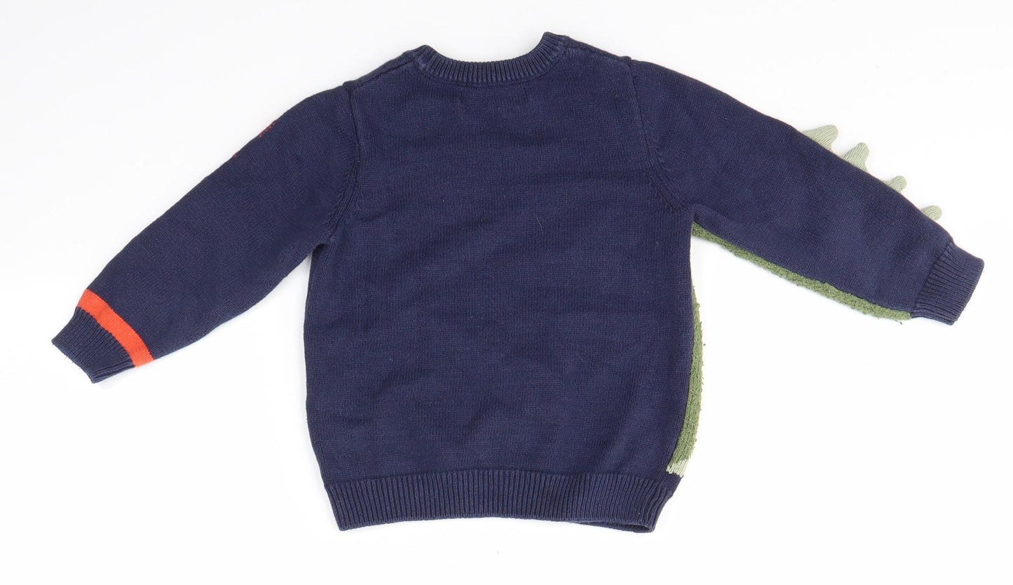 Very Boys Multicoloured   Pullover Jumper Size 2-3 Years  - Dinosaur