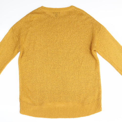 New Look Womens Yellow   Pullover Jumper Size L