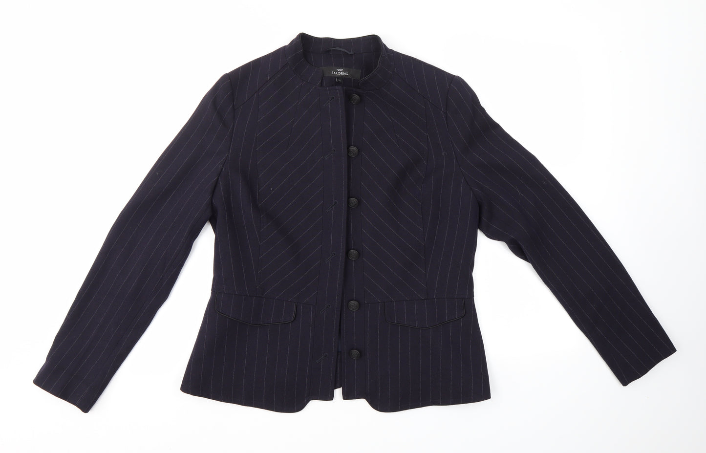 NEXT Womens Blue Striped  Jacket Blazer Size 14  - Tailoring