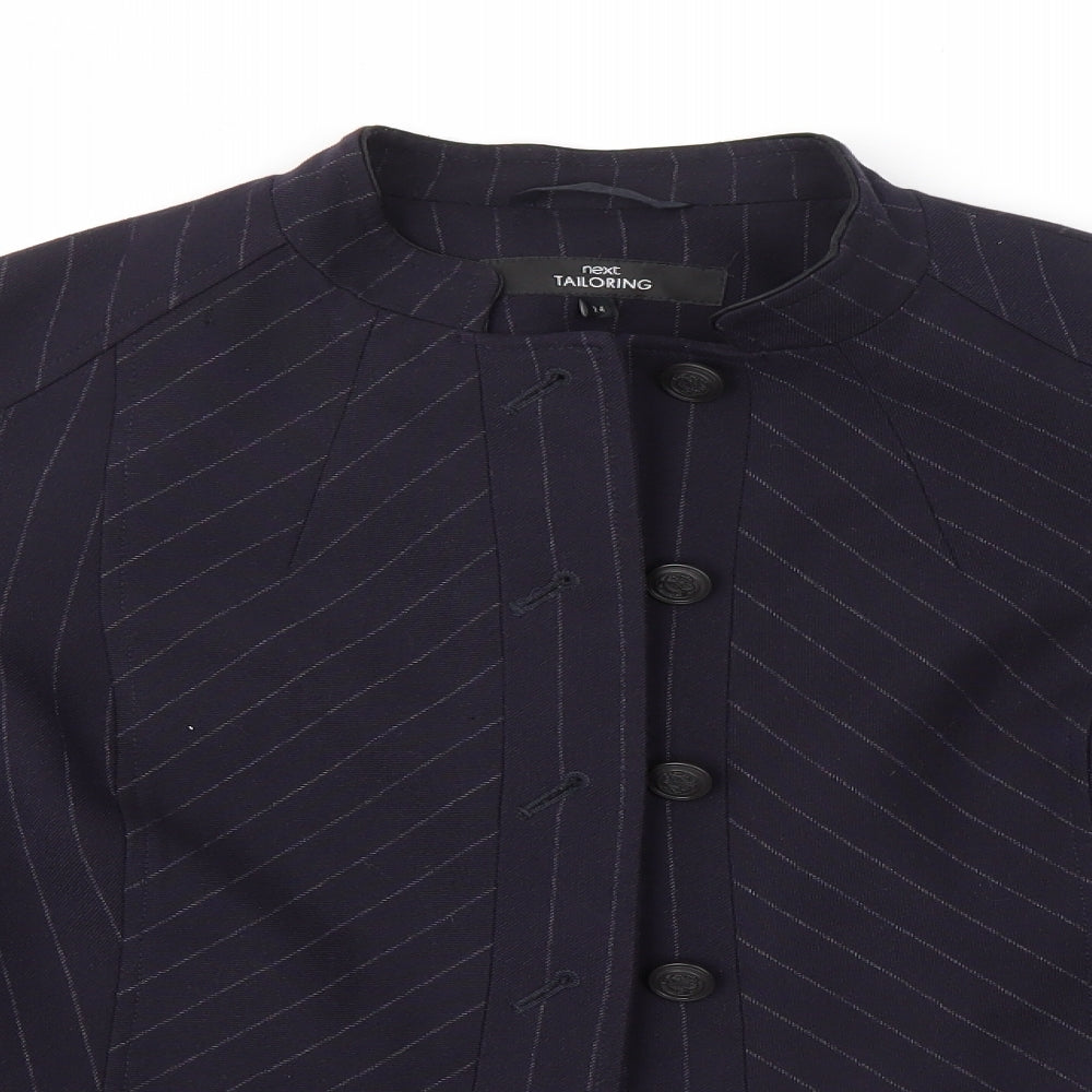 NEXT Womens Blue Striped  Jacket Blazer Size 14  - Tailoring