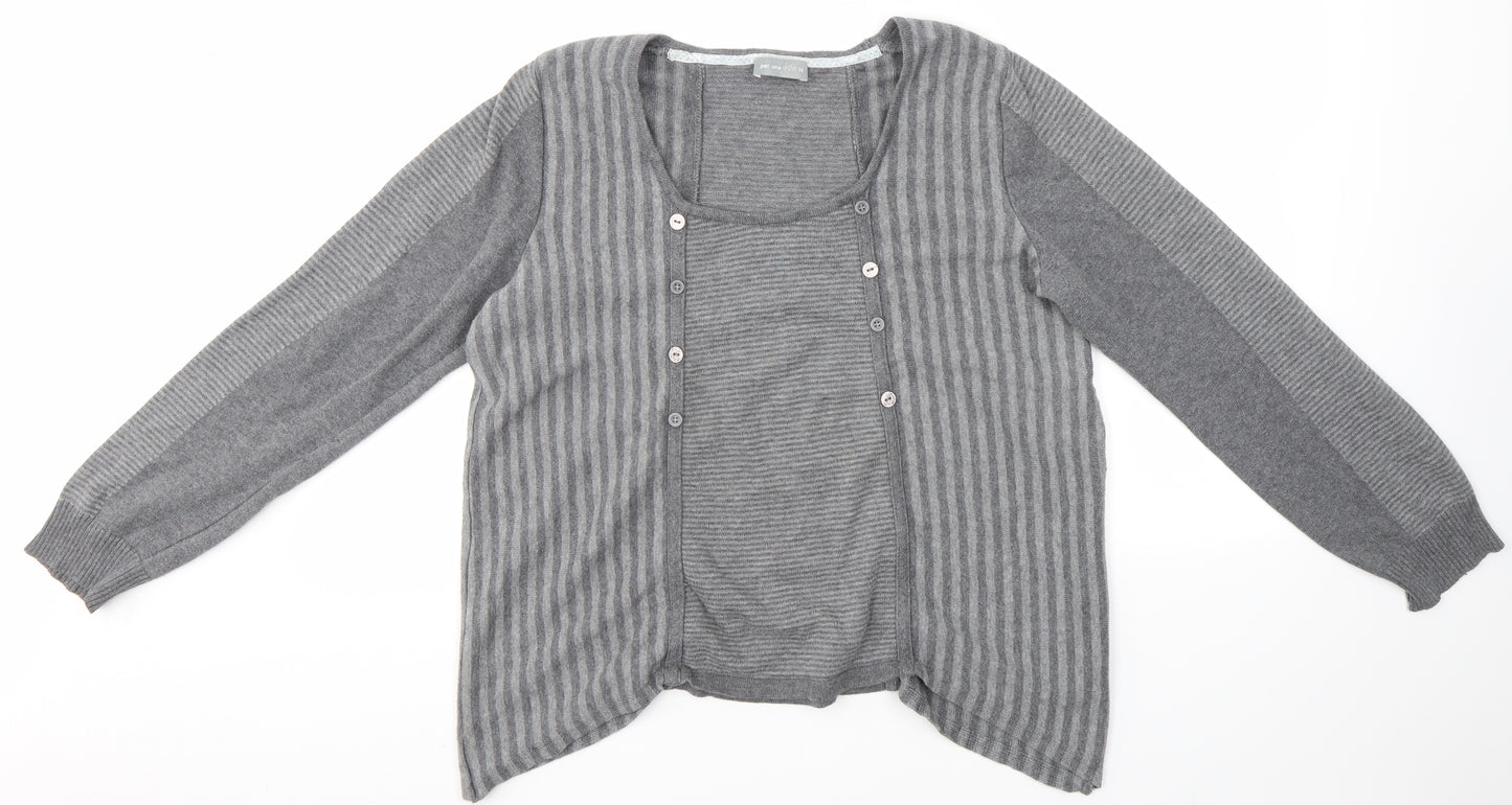 M&S Womens Grey   Pullover Jumper Size 14