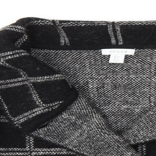 Kenar Womens Black Check  Cardigan Jumper Size S