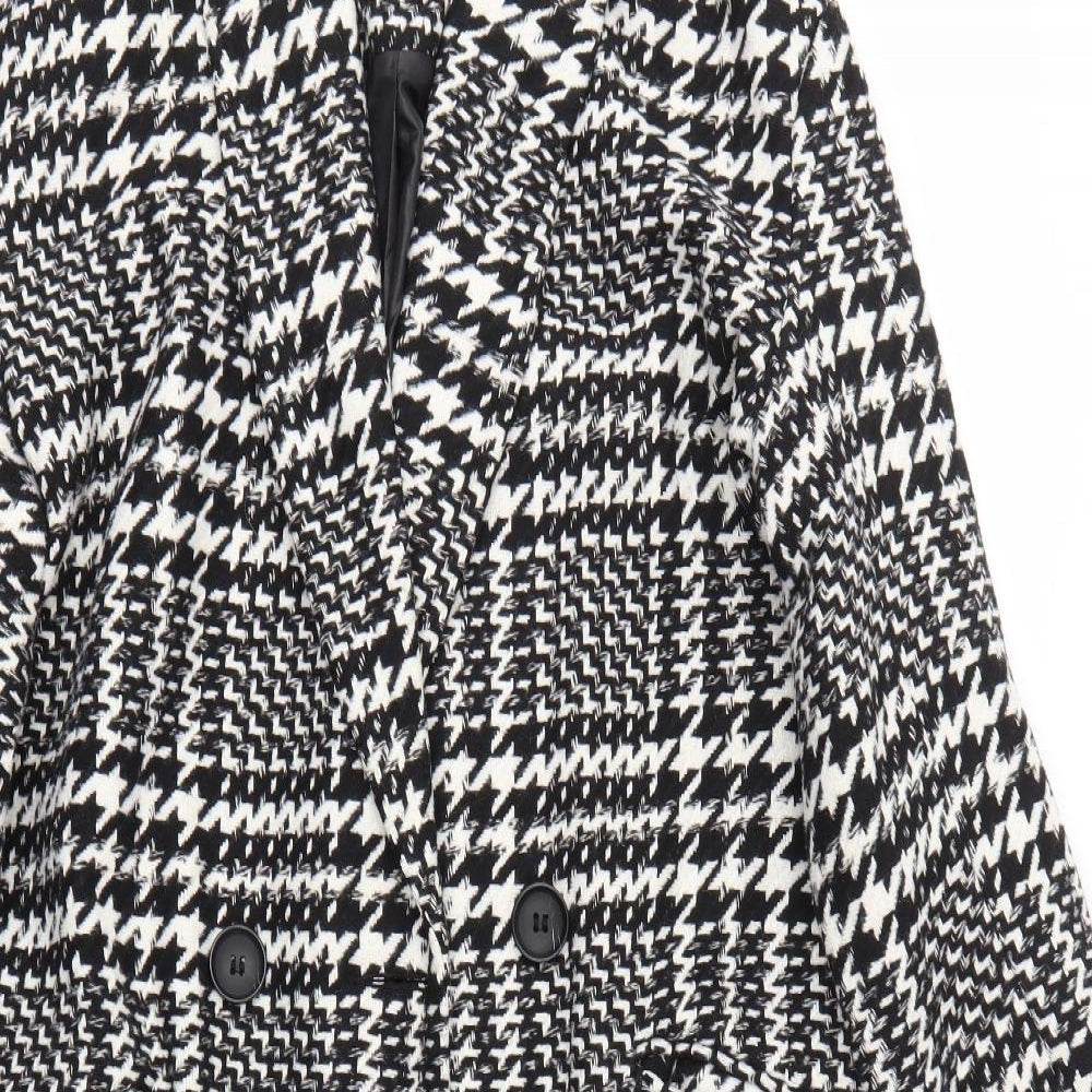 ASOS Womens Multicoloured Check  Overcoat Coat Size 12