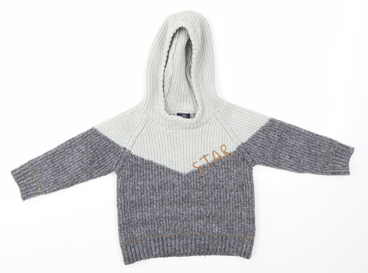 NEXT Girls Grey   Pullover Hoodie Size 2-3 Years