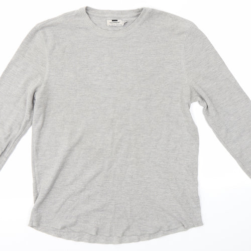 Topman Mens Grey   Pullover Jumper Size M