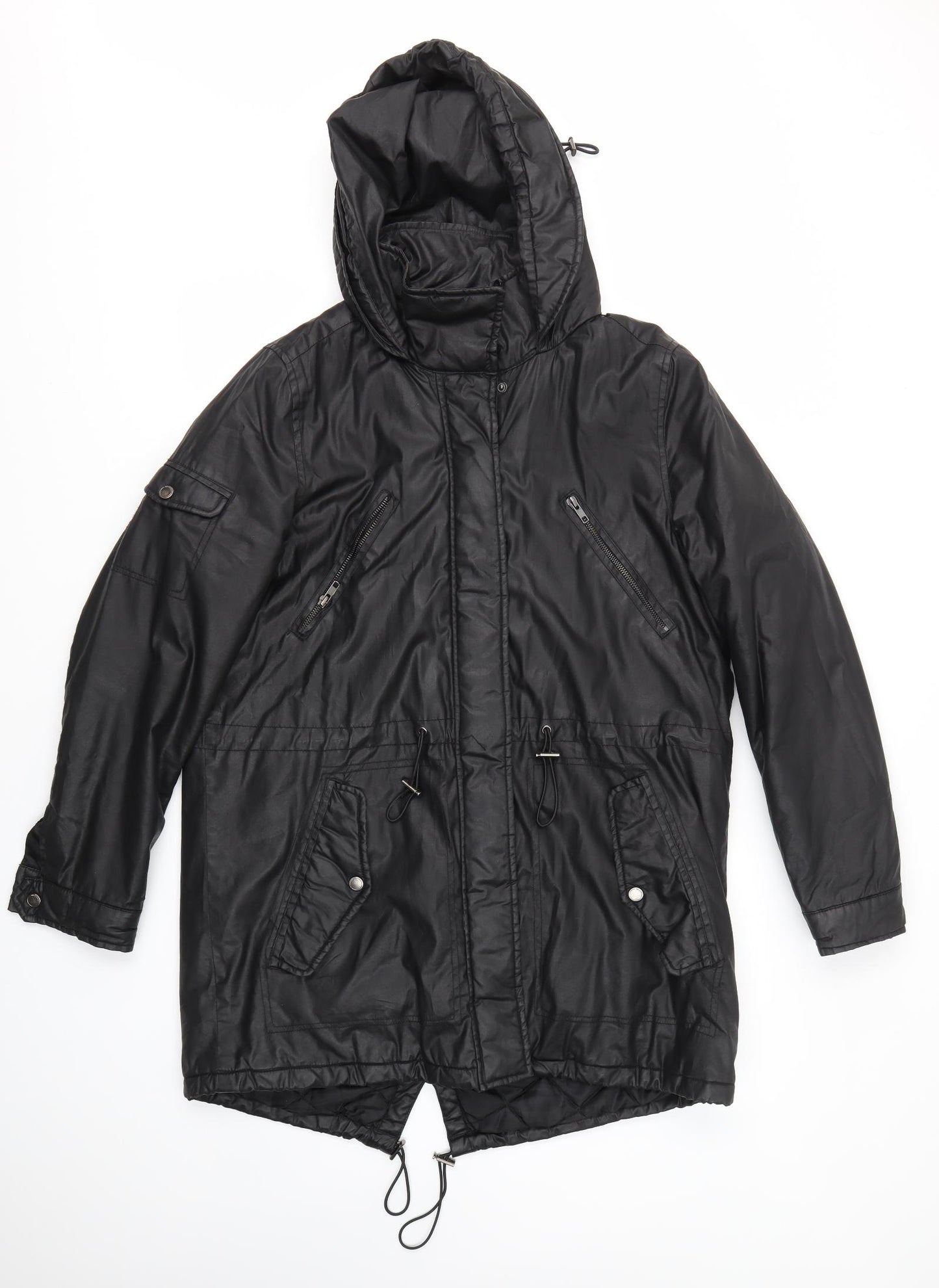 Matalan Womens Black   Overcoat Coat Size L