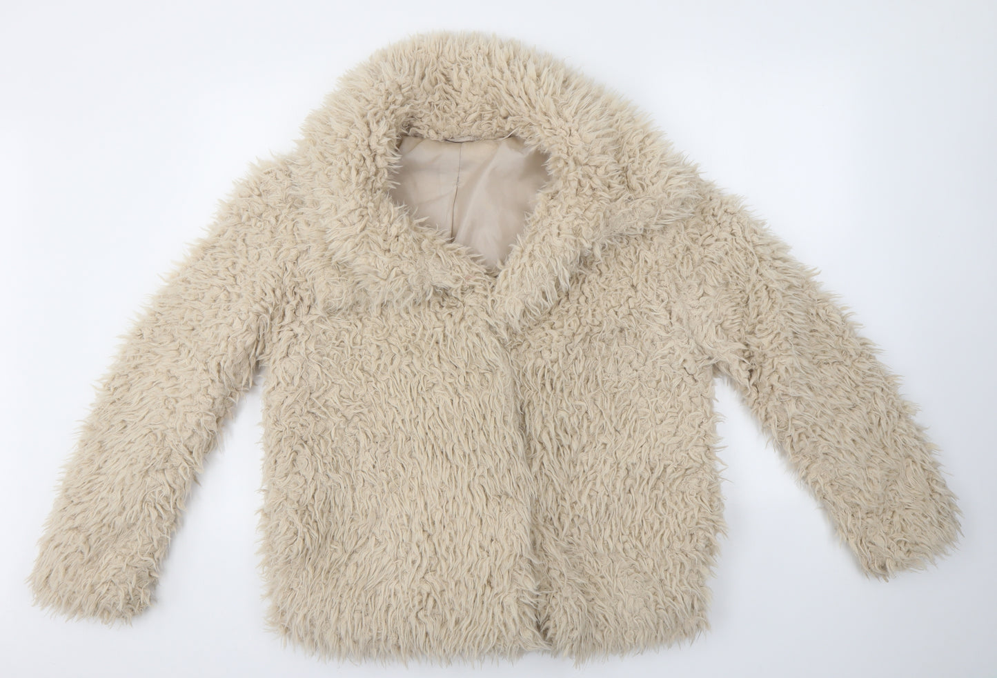 Preworn Womens Beige   Overcoat Coat Size L