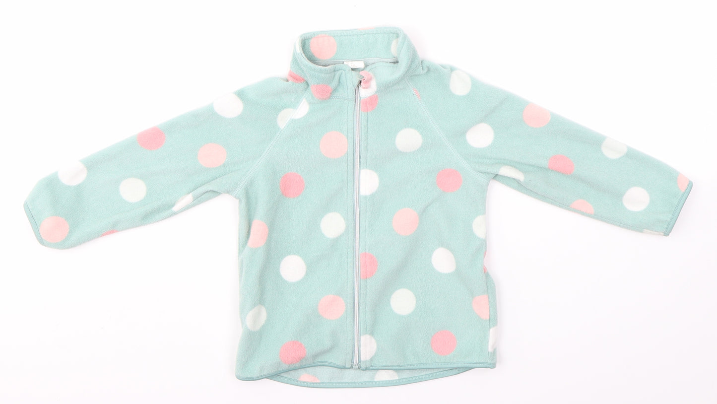 H&M Girls Multicoloured Polka Dot  Full Zip Jumper Size 2-3 Years