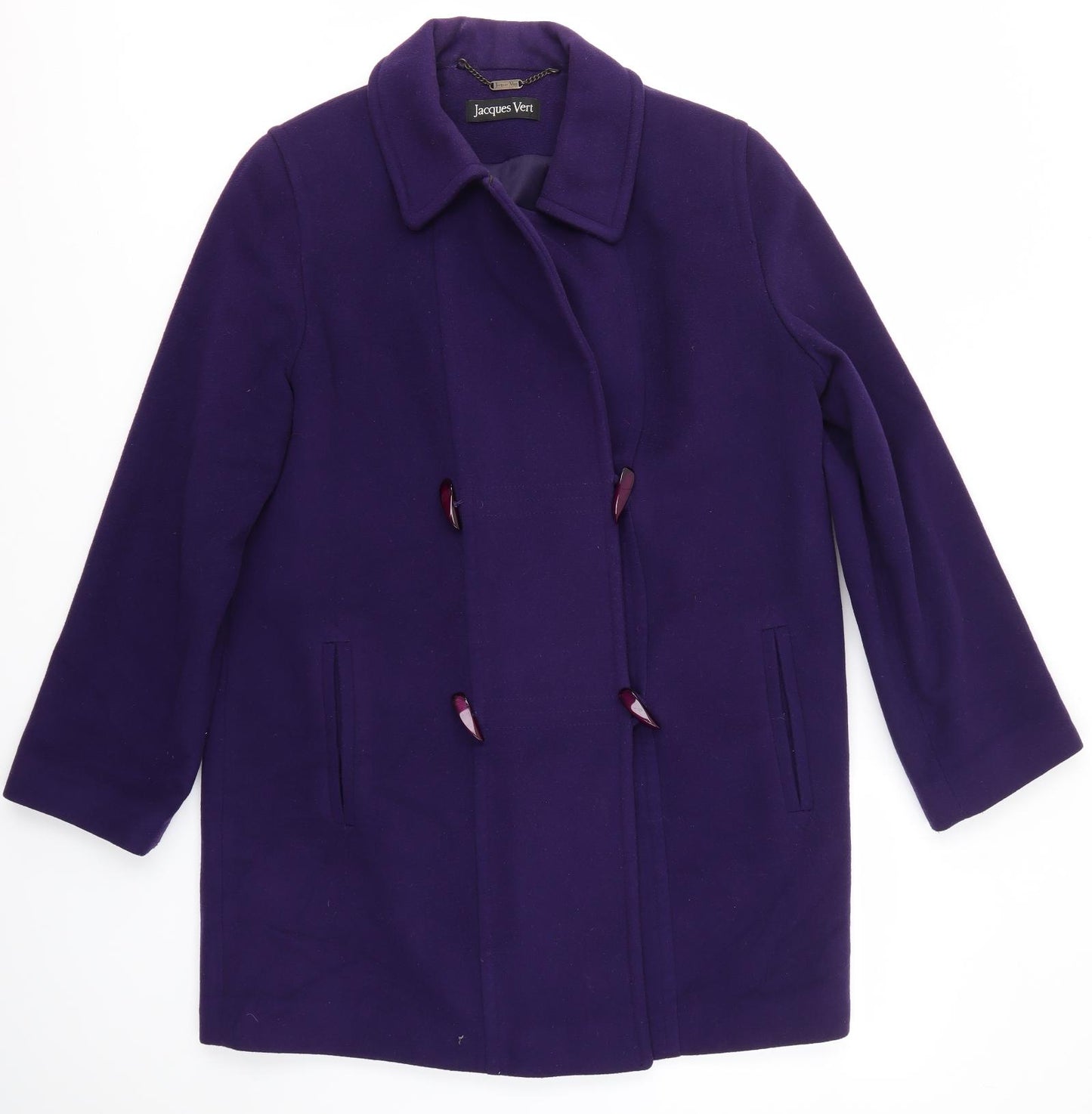 Jacques Vert Womens Purple   Overcoat Coat Size 12