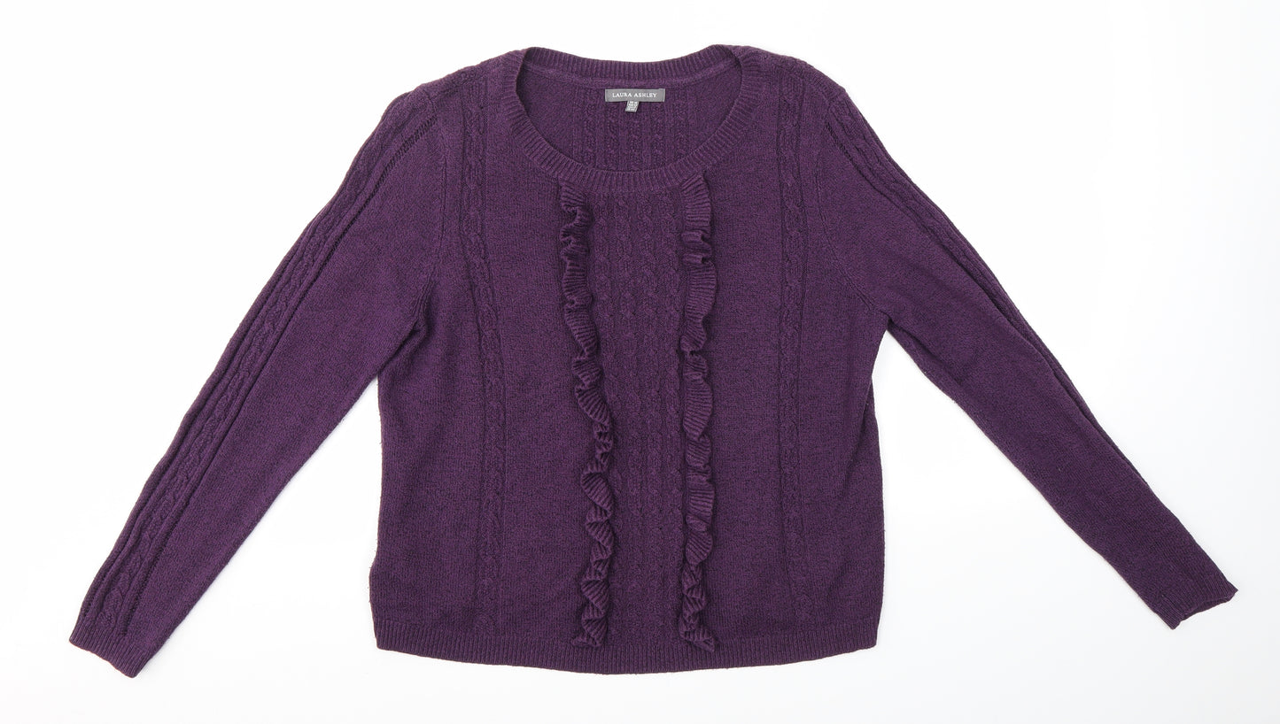 Laura Ashley Womens Purple   Pullover Jumper Size 16
