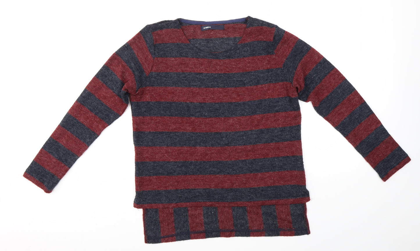 As Know As Mens Multicoloured Striped  Pullover Jumper Size M