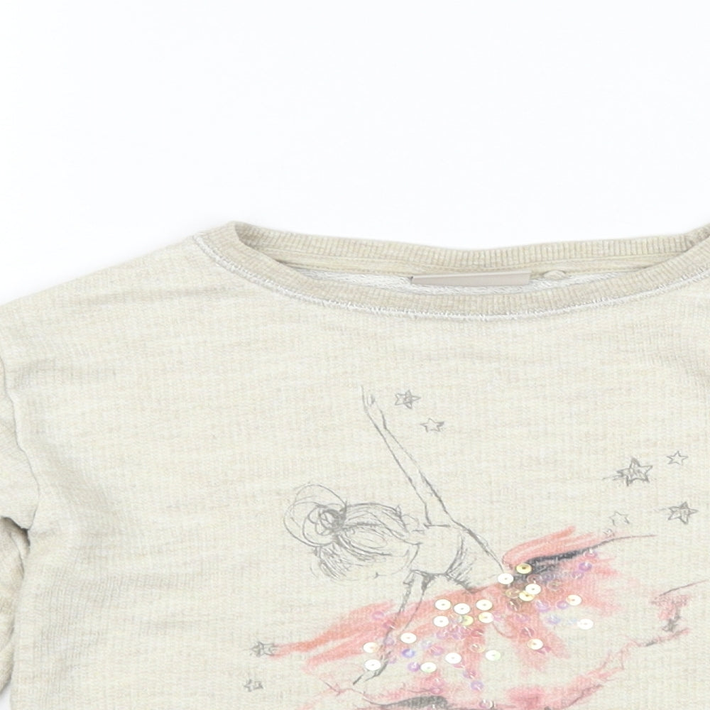 NEXT Girls Beige   Pullover Jumper Size 5 Years  - ballerina