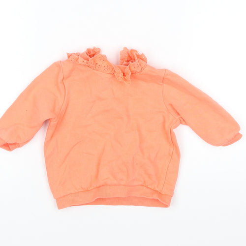 F&F Girls Pink   Pullover Jumper Size 0-3 Months