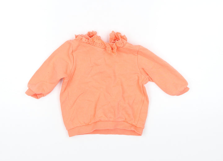 F&F Girls Pink Pullover Jumper Size 0-3 Months