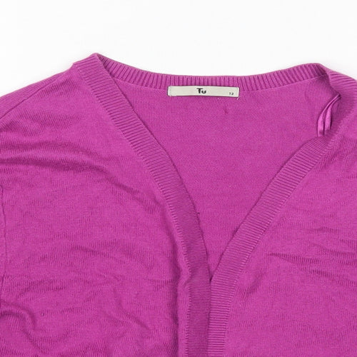 TU Womens Purple   Cardigan Jumper Size 12