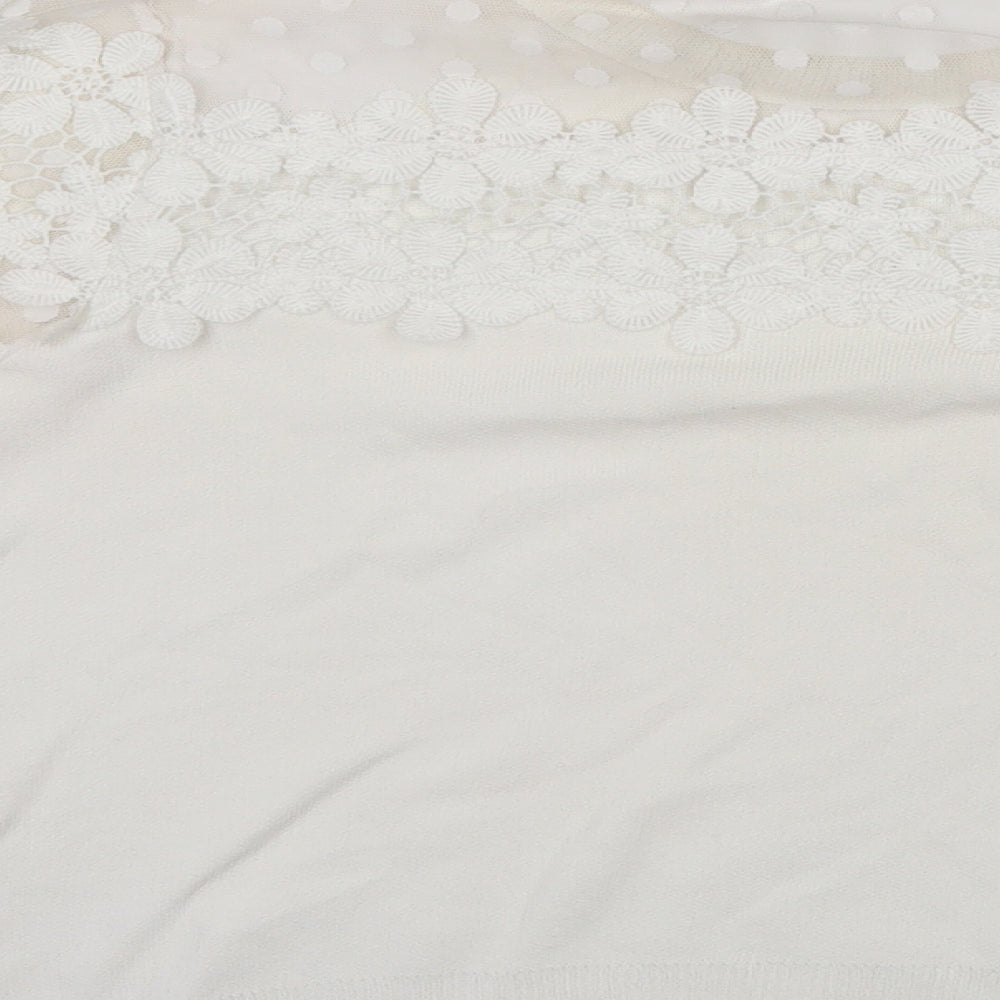 Per Una Womens White Floral  Pullover Jumper Size 16