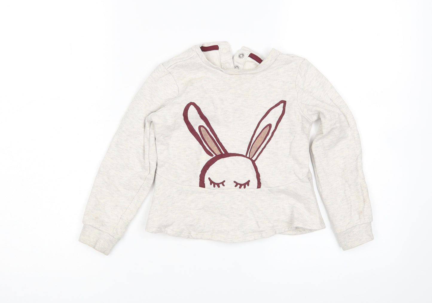 M&S Girls Beige   Pullover Jumper Size 5-6 Years