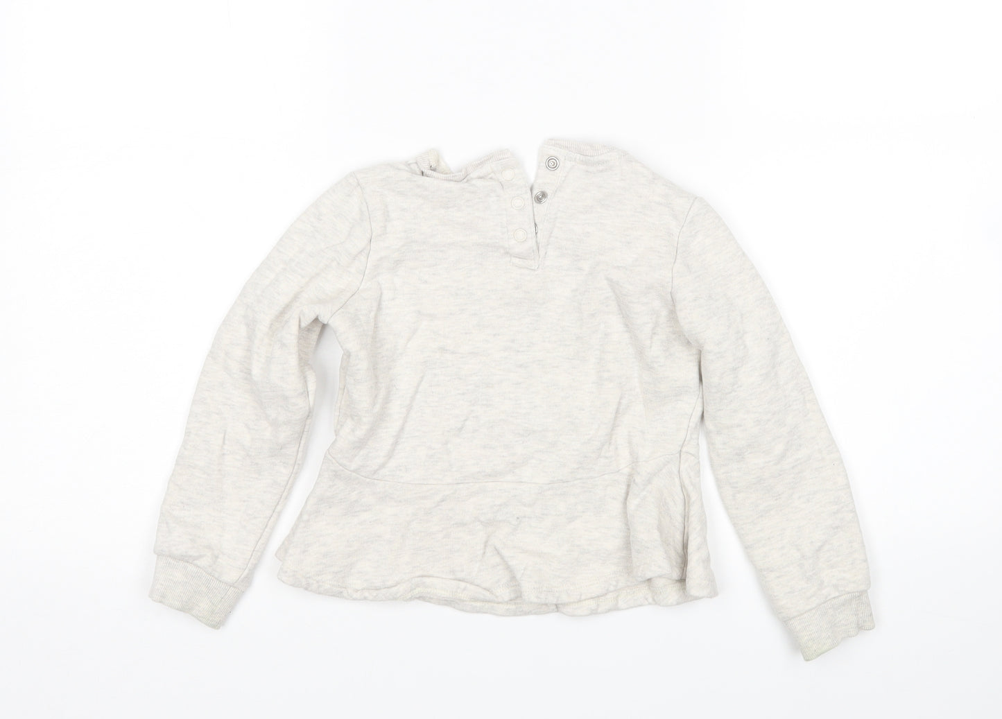 M&S Girls Beige   Pullover Jumper Size 5-6 Years