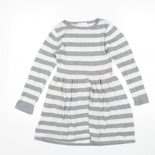 H&M Girls Multicoloured Striped  Jumper Dress  Size 7-8 Years