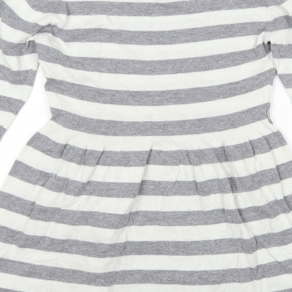 H&M Girls Multicoloured Striped  Jumper Dress  Size 7-8 Years