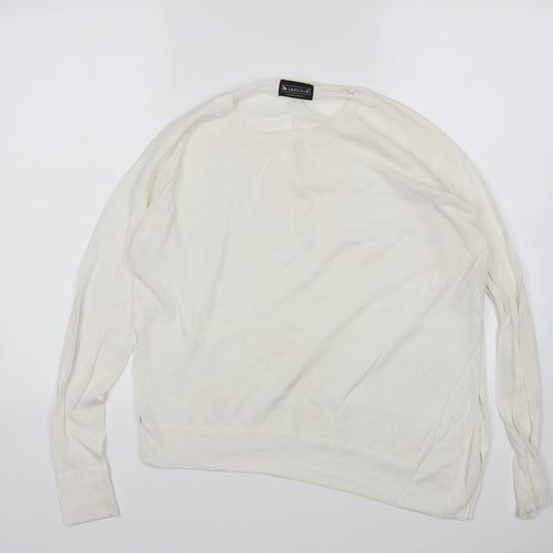 Laura Scott Womens White   Pullover Jumper Size 6