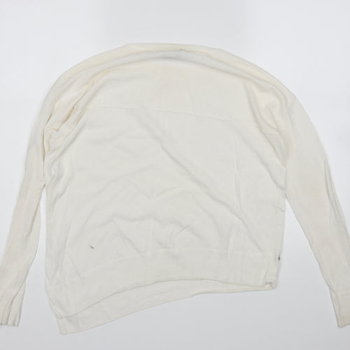 Laura Scott Womens White   Pullover Jumper Size 6