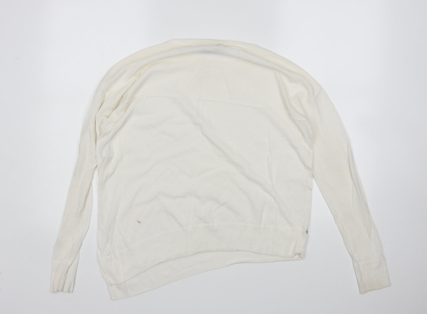 Laura Scott Womens White   Pullover Jumper Size 6