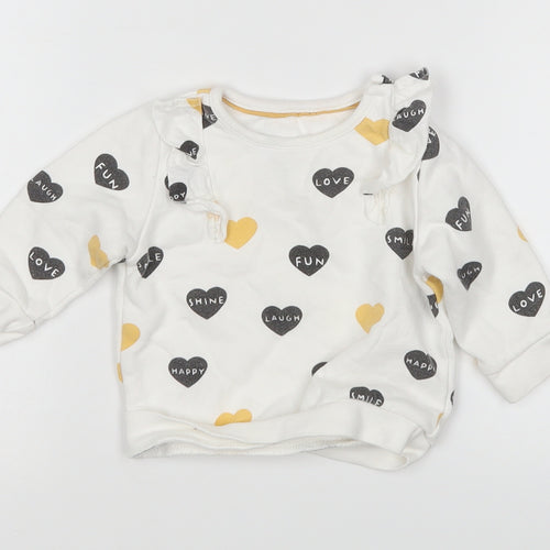 F&F Girls Multicoloured   Pullover Jumper Size 0-3 Months