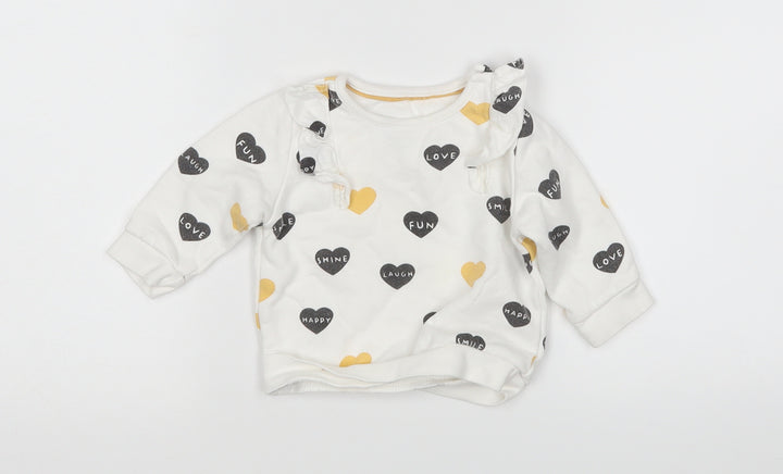 F&F Girls Multicoloured   Pullover Jumper Size 0-3 Months