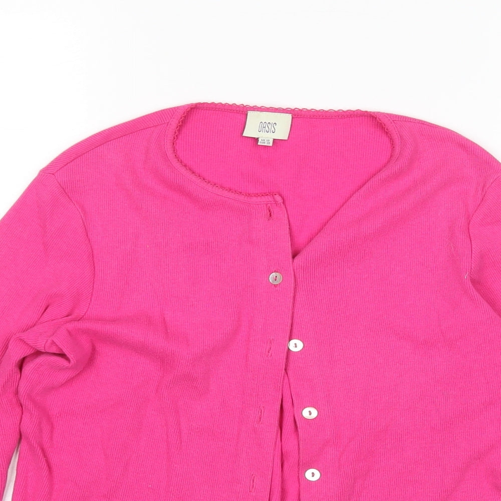 Oasis Womens Pink   Cardigan Jumper Size 10