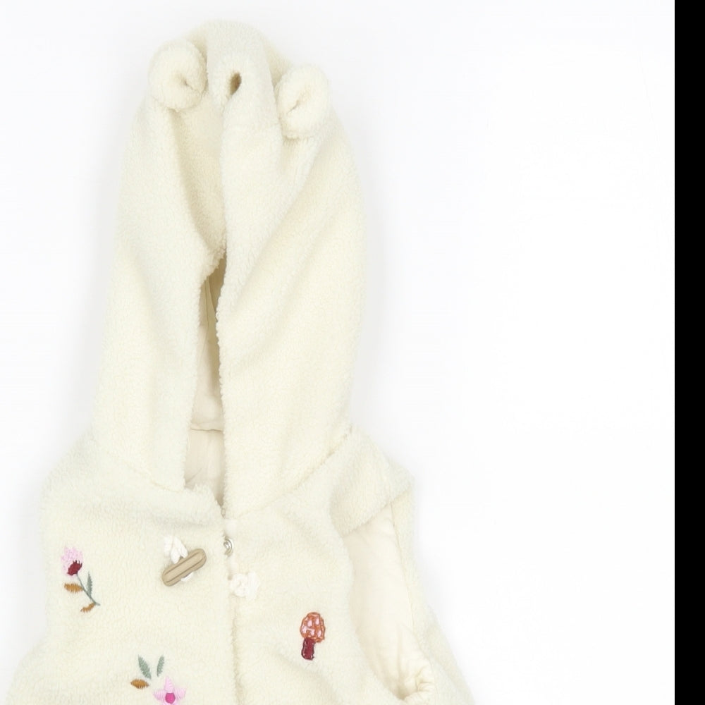 Nutmeg Girls Beige   Gilet Coatigan Size 12-18 Months