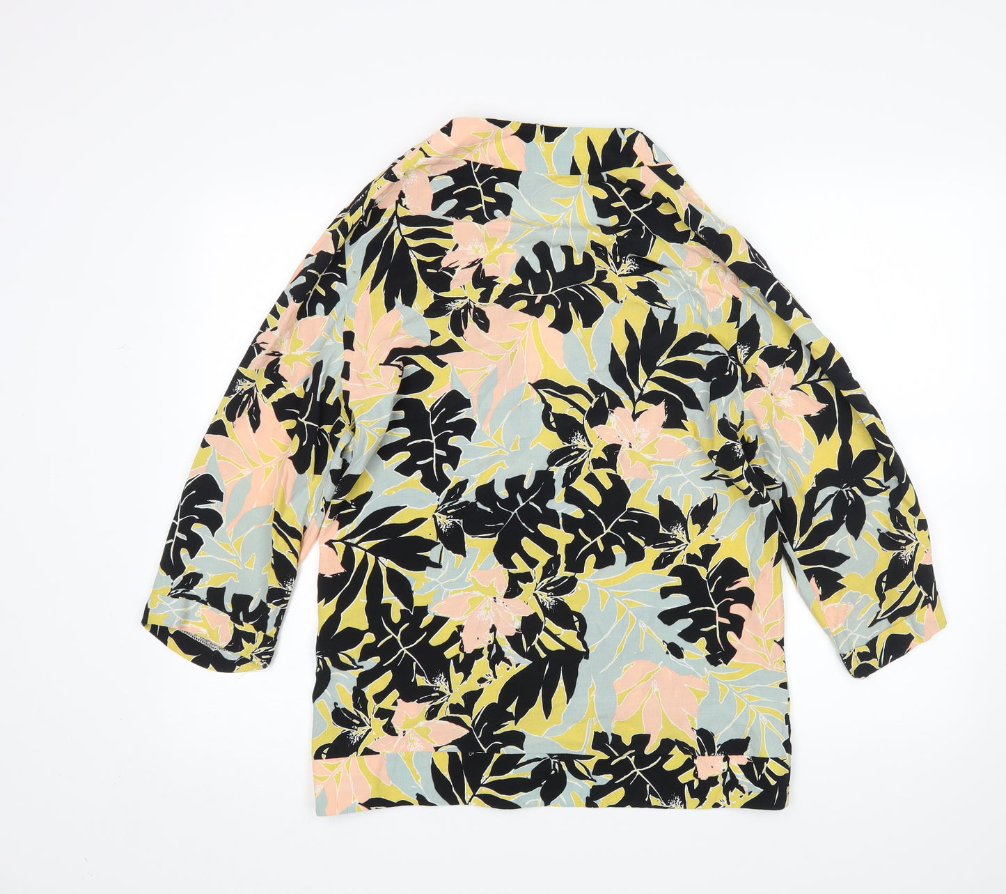 New Look Womens Multicoloured Floral  Wrap Blouse Size 12