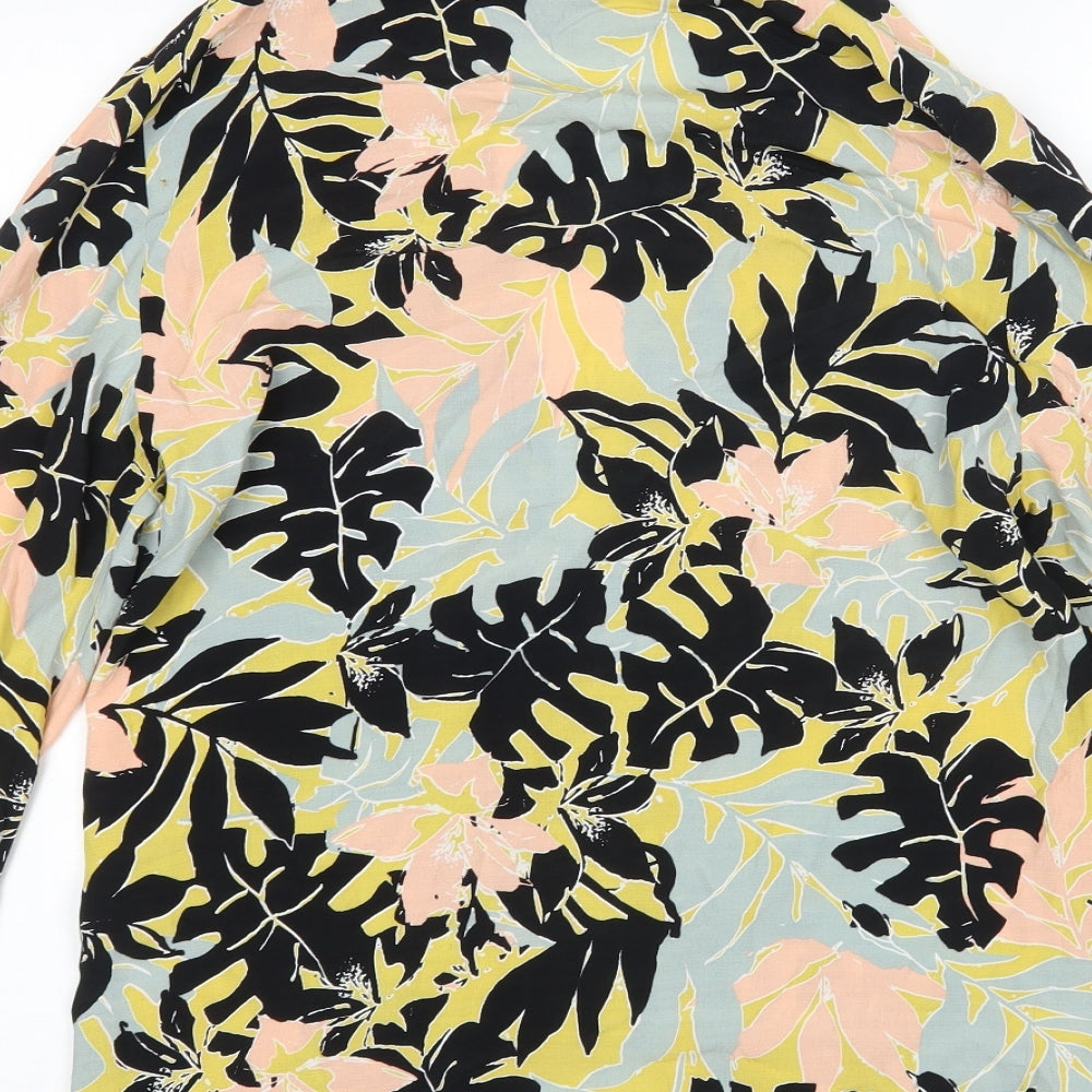 New Look Womens Multicoloured Floral  Wrap Blouse Size 12