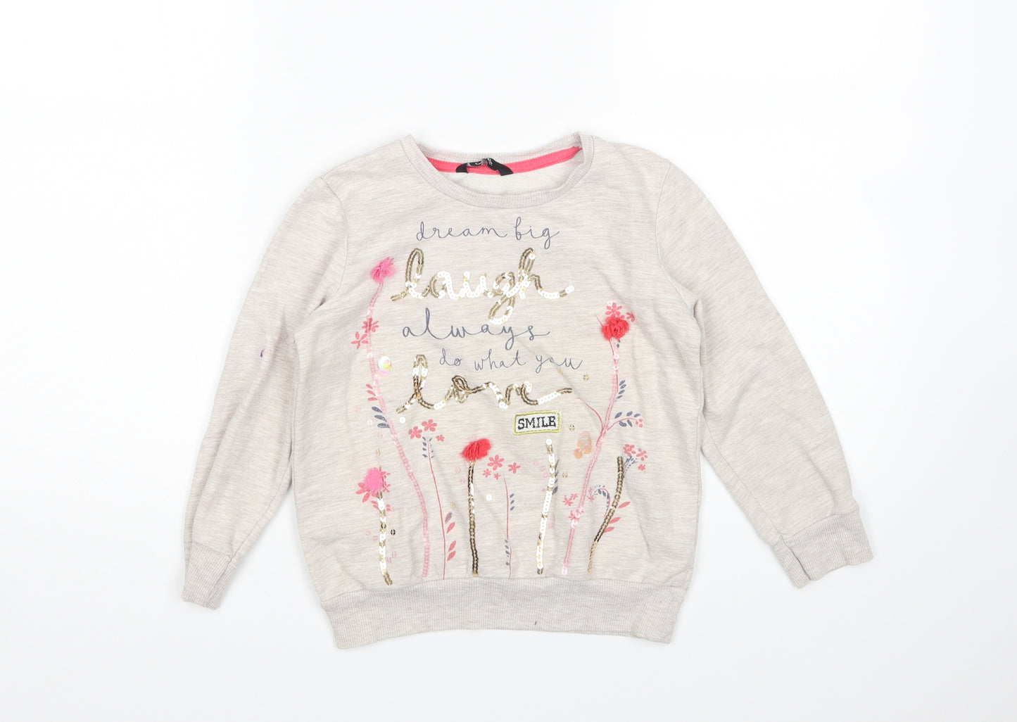George Girls Multicoloured Floral  Pullover Jumper Size 4-5 Years