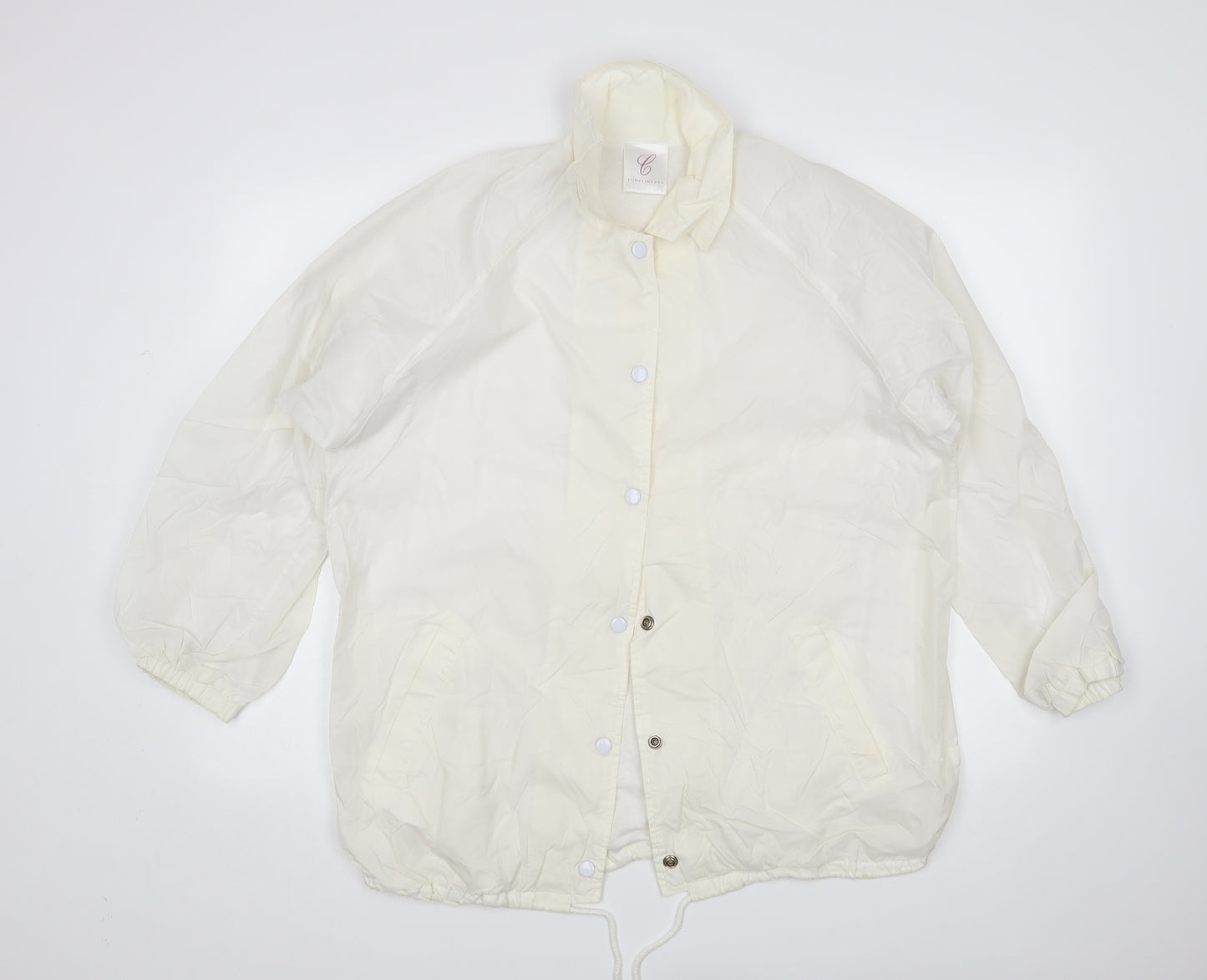 Compliments Womens Ivory   Rain Coat Jacket Size 18