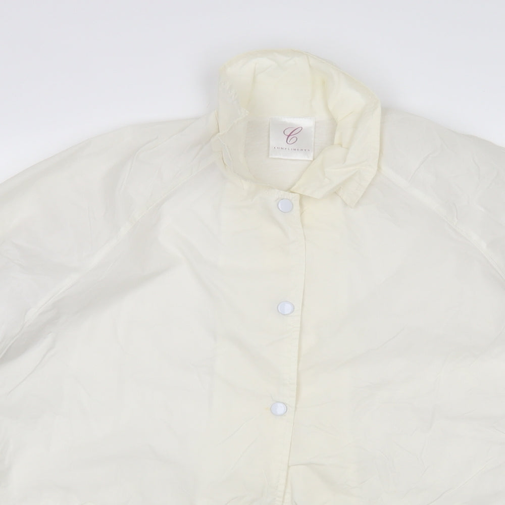 Compliments Womens Ivory   Rain Coat Jacket Size 18