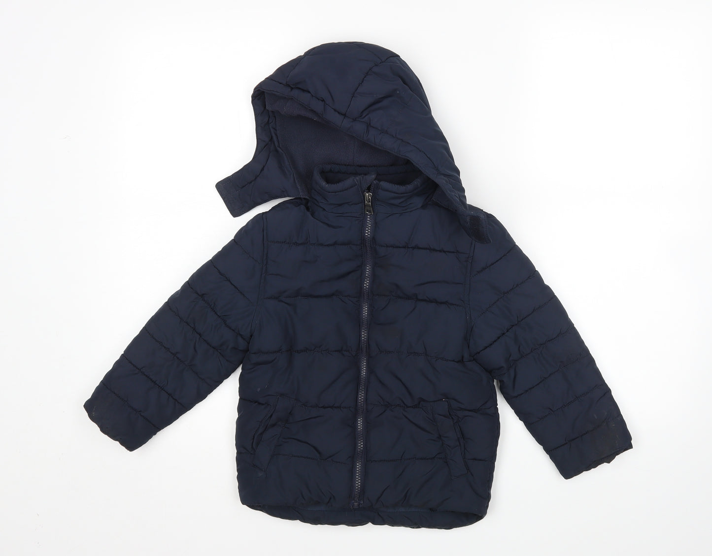 Preworn Boys Blue   Puffer Jacket Coat Size 4-5 Years