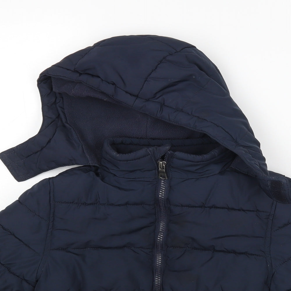 Preworn Boys Blue   Puffer Jacket Coat Size 4-5 Years