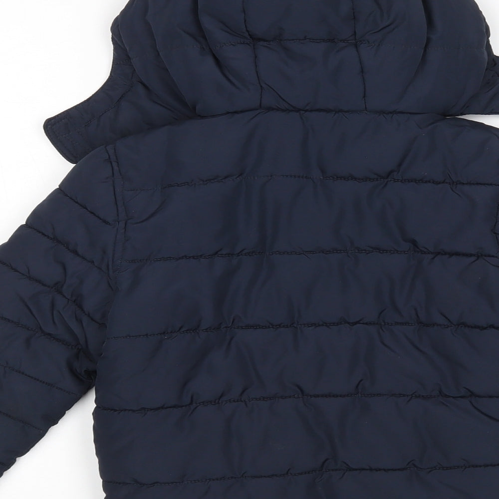 Preworn Boys Blue   Puffer Jacket Coat Size 4-5 Years