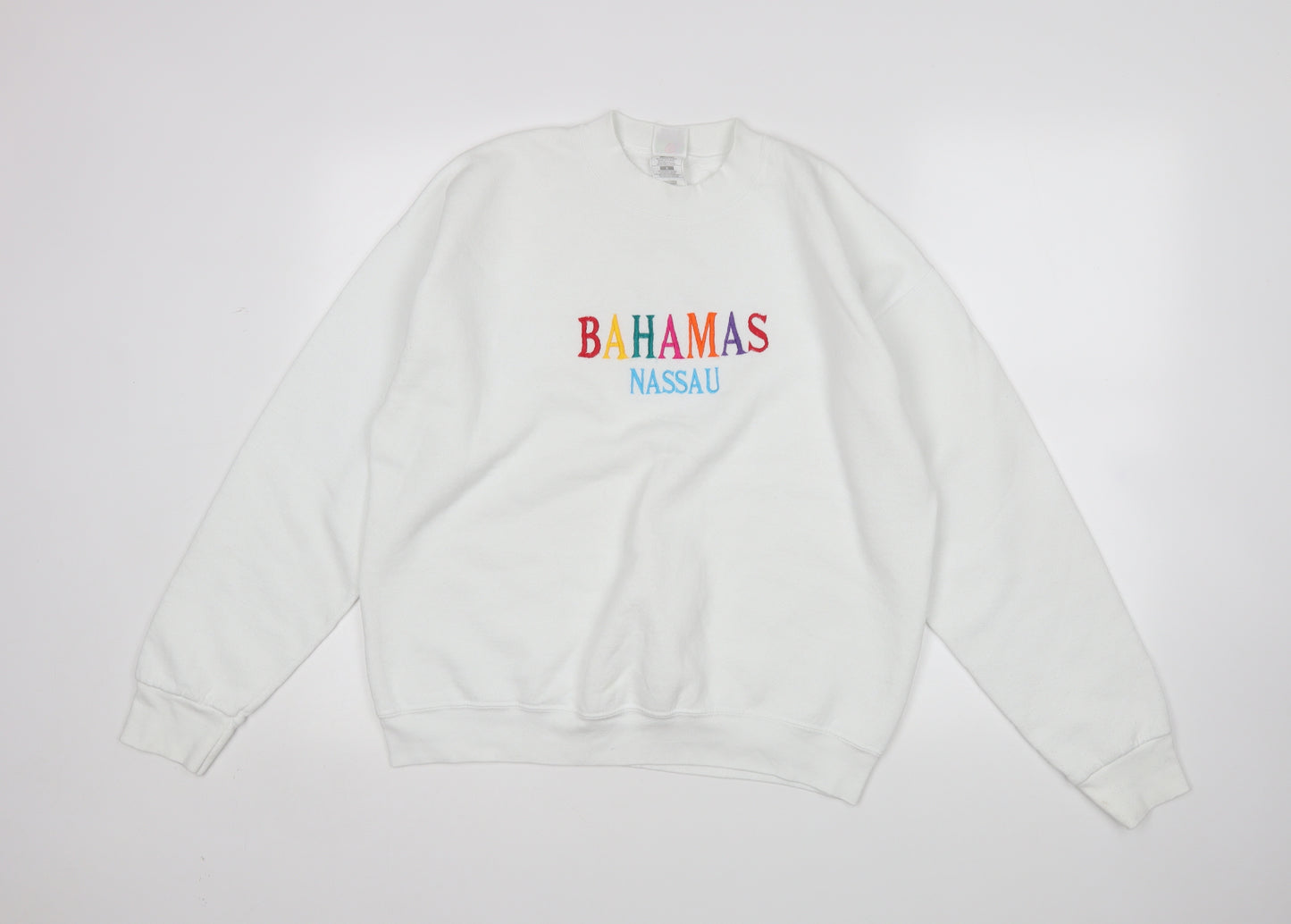 Fruit of the Loom Womens White   Pullover Sweatshirt Size L  - Bahamas