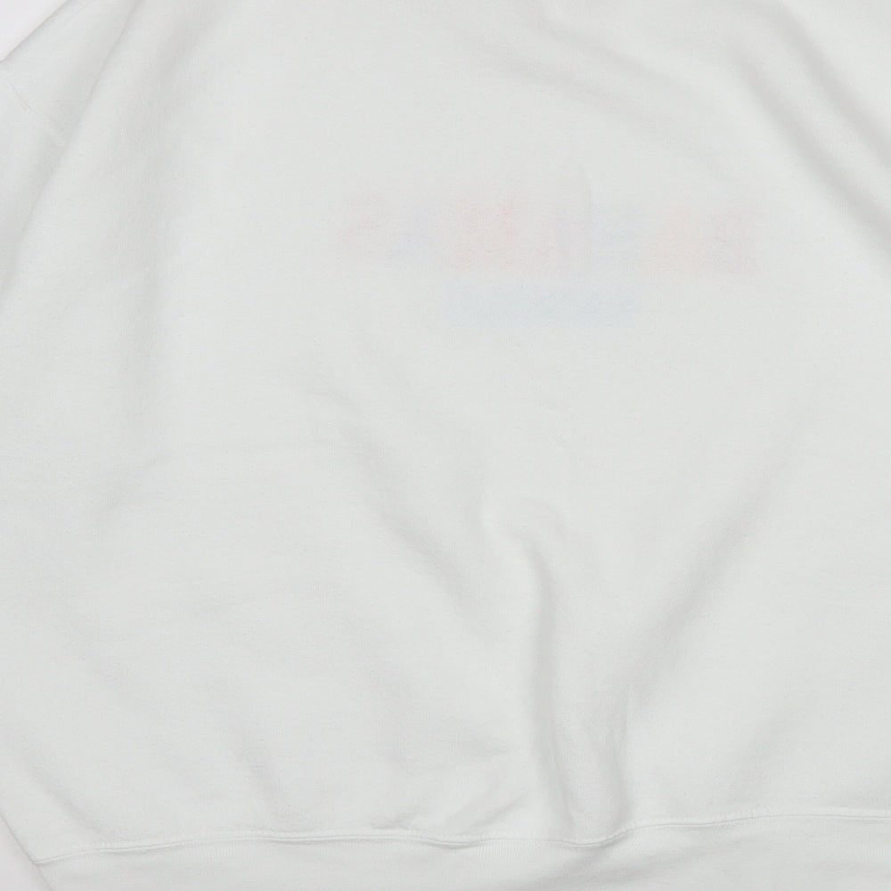Fruit of the Loom Womens White   Pullover Sweatshirt Size L  - Bahamas