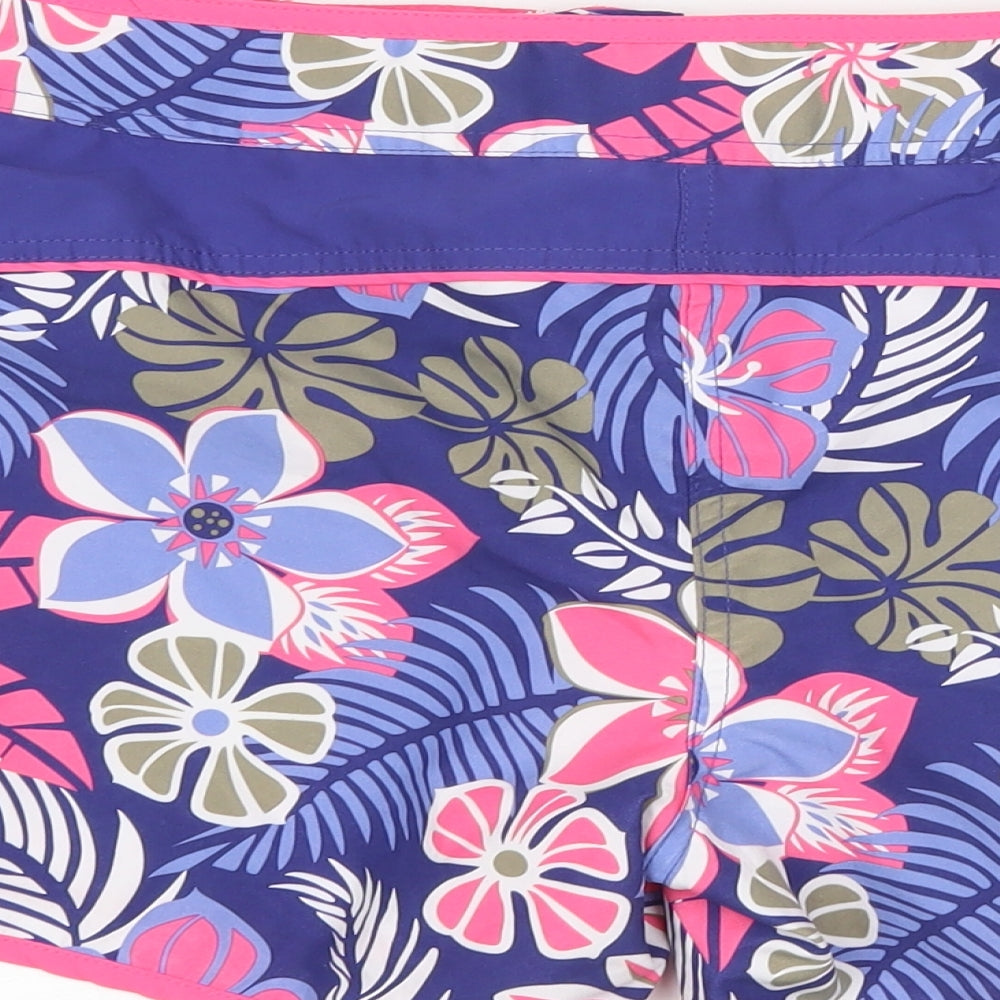 Mantaray Womens Multicoloured Floral  Sweat Shorts Size 12 - Swim Shorts