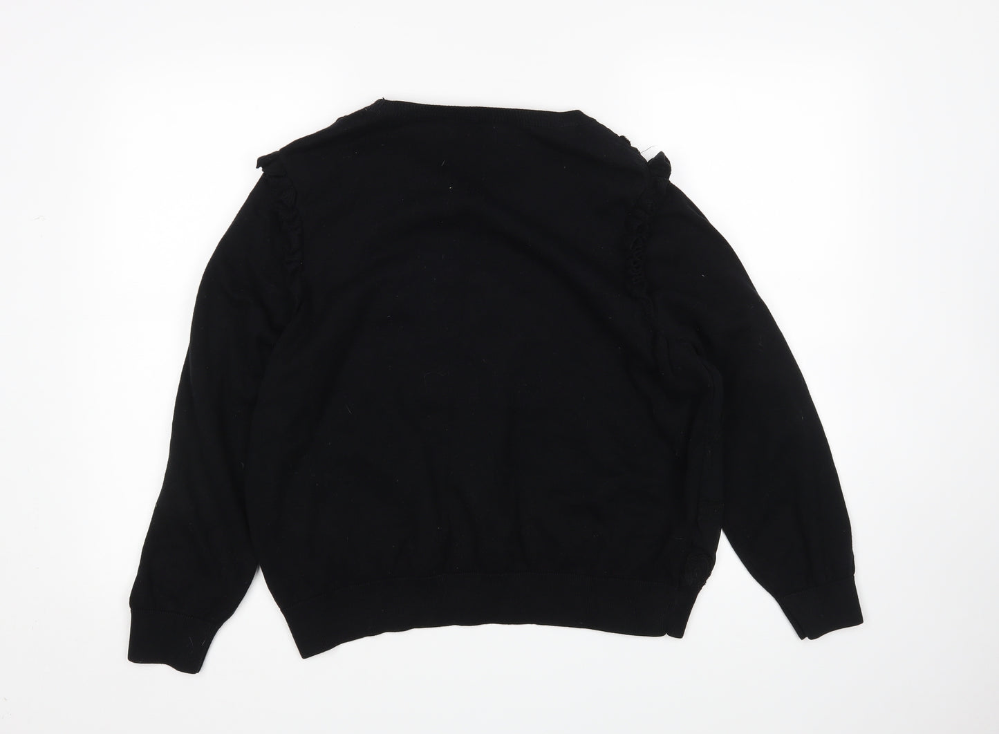 Per Una Womens Black Floral  Pullover Jumper Size 20