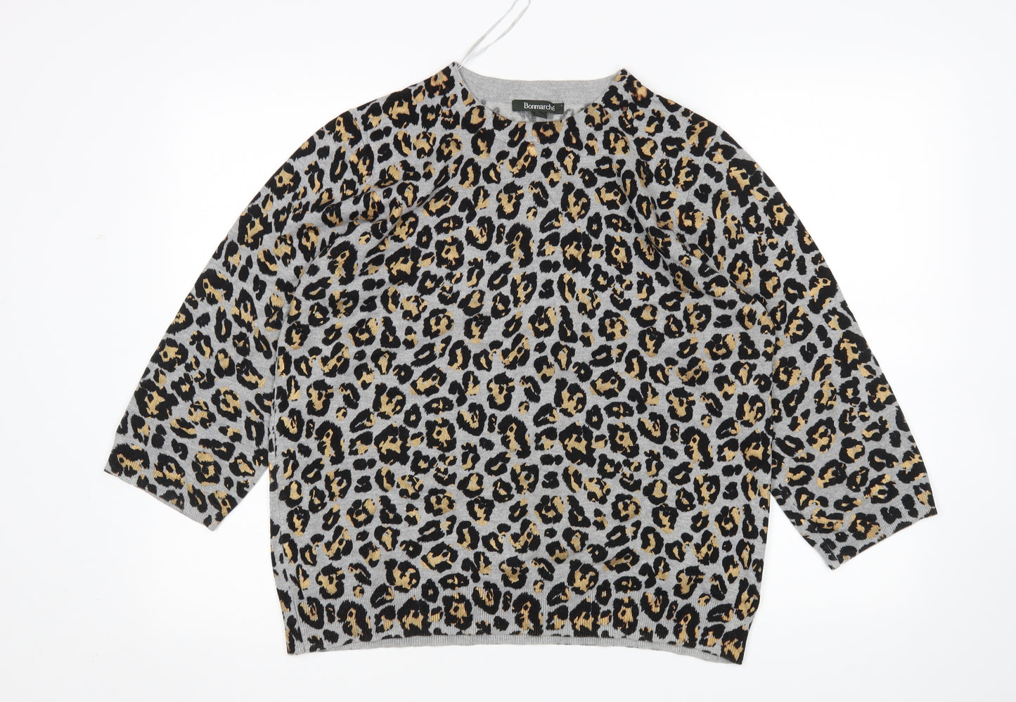 Bonmarche Womens Multicoloured Animal Print  Pullover Jumper Size 18