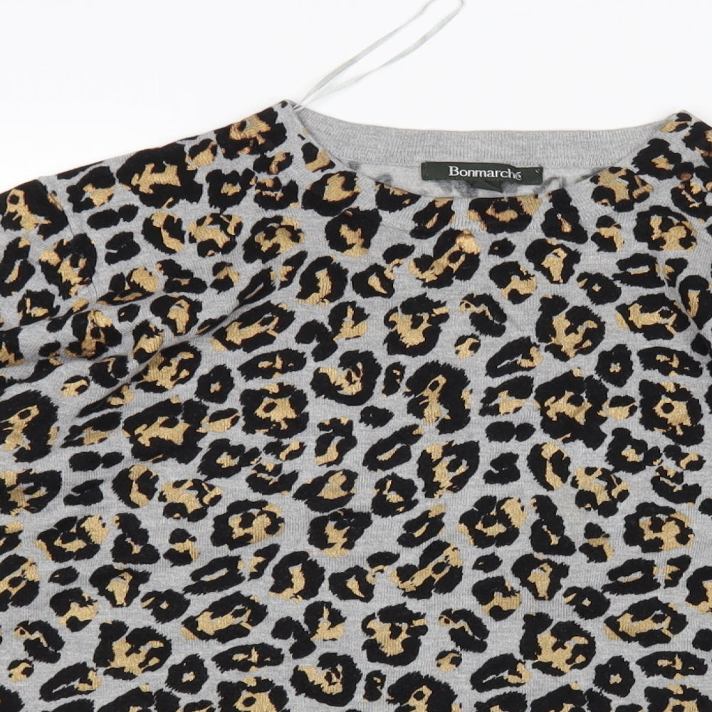 Bonmarche Womens Multicoloured Animal Print  Pullover Jumper Size 18